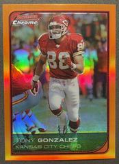 Tony Gonzalez [Orange Refractor] #125 Football Cards 2006 Bowman Chrome Prices