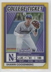 Shawn Goosenberg [Gold] #4 Baseball Cards 2022 Panini Elite Extra Edition College Tickets Optic Prices