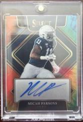 Micah Parsons [Tie Dye] #S-MIP Football Cards 2022 Panini Select Draft Picks Signatures Prices