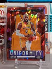 LeBron James [Red Ice] Basketball Cards 2021 Panini Contenders Optic Uniformity Prices