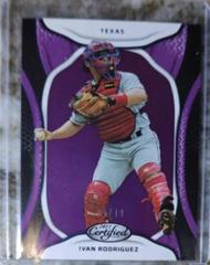 Ivan Rodriguez [Purple] Baseball Cards 2023 Panini Chronicles Certified Prices