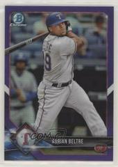 Adrian Beltre [Purple Refractor] #38 Baseball Cards 2018 Bowman Chrome Prices