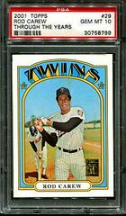 Rod Carew [1972] #29 Baseball Cards 2001 Topps Through the Years Prices