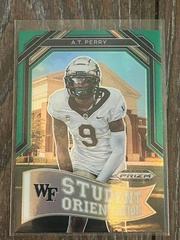A. T. Perry [Green] #SO-12 Football Cards 2023 Panini Prizm Draft Picks Student Orientation Prices