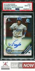 Wander Franco [Refractor] #PA-WF Baseball Cards 2019 Bowman Prospect Autographs Prices