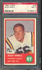 Alex Kroll #16 Football Cards 1963 Fleer Prices