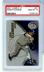 Roger Clemens #21 Baseball Cards 2001 Fleer EX Prices