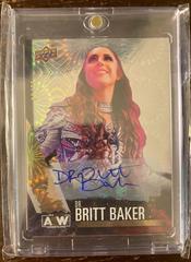 Dr. Britt Baker [Pyro Autograph] #83 Wrestling Cards 2021 Upper Deck AEW Prices