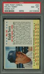 Ralph Terry [Hand Cut] #20 Baseball Cards 1963 Post Cereal Prices