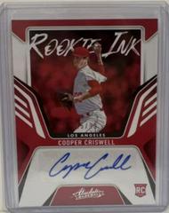 Cooper Criswell #RKI-CC Baseball Cards 2022 Panini Absolute Rookie Ink Autographs Prices