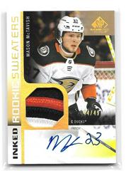 Mason McTavish #RS-MM Hockey Cards 2021 SP Game Used Rookie Sweaters Prices