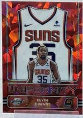 Kevin Durant [Red Cracked Ice] #7 Basketball Cards 2022 Panini Contenders Optic Uniformity Prices