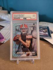 Johnny Manziel [Ball in Both Hands Looking Forward Blue Wave Prizm] #287 Football Cards 2014 Panini Prizm Prices