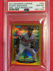 Manny Machado [Gold Refractor] #324 Baseball Cards 2013 Bowman Chrome Mini Prices