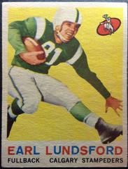 Earl Lundsford Football Cards 1959 Topps CFL Prices