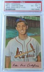 Pete Castiglione [.966/ .959 Field Avg.] #174 Baseball Cards 1954 Bowman Prices