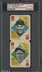 Bob Feller, T. Holmes [Boston Bio] Baseball Cards 1951 Topps Red Back Prices