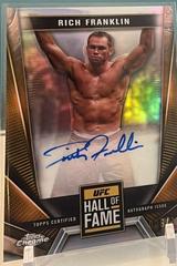 Rich Franklin [Refractor] #HFA-RFR Ufc Cards 2024 Topps Chrome UFC Hall of Fame Autograph Prices