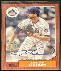 Jacob deGrom [Red] #87BA-JD Baseball Cards 2022 Topps Update 1987 Autographs Prices