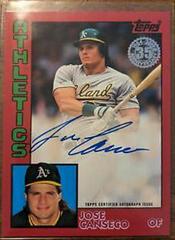 Jose Canseco [Red] #JCA Baseball Cards 2019 Topps Update 1984 Baseball Autographs Prices