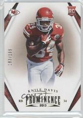Knile Davis Football Cards 2013 Panini Prominence Prices