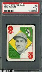 Phil Rizzuto #5 Baseball Cards 1951 Topps Red Back Prices