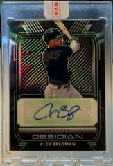 Alex Bregman [Green] #O-AR Baseball Cards 2021 Panini Chronicles Obsidian Autographs Prices