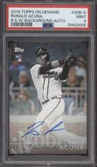 Ronald Acuna [Background Autograph] #30B-A Baseball Cards 2018 Topps on Demand Black & White Prices