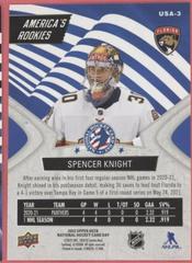 Spencer Knight #USA-3 Hockey Cards 2022 Upper Deck National Hockey Card Day USA Prices