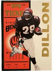 Corey Dillon [Gold] #16 Football Cards 1998 Playoff Contenders Ticket Prices
