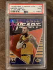 LeBron James [Red] Basketball Cards 2018 Panini Donruss Optic All Heart Prices