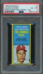 Julian Javier [Tipps From the Topps Hand Cut] #5 Baseball Cards 1968 Bazooka Prices