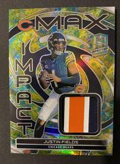 Justin Fields [Splatter Neon] #8 Football Cards 2023 Panini Spectra Max Impact Prices