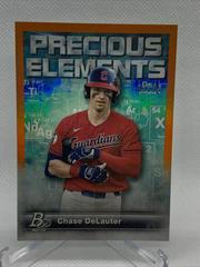 Chase DeLauter [Orange] Baseball Cards 2023 Bowman Platinum Precious Elements Prices