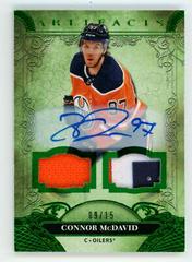 Connor McDavid [Autograph Material Emerald] #122 Hockey Cards 2020 Upper Deck Artifacts Prices