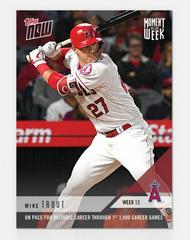Mike Trout #MOW12 Baseball Cards 2018 Topps Now Moment of the Week Prices