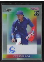 Fernando Cruz [Gray Prismatic] #BA-FC1 Baseball Cards 2023 Leaf Vivid Autograph Prices