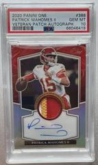 Patrick Mahomes II [Veteran Patch Autograph] #388 Football Cards 2020 Panini One Prices