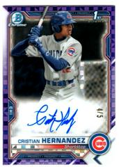 Cristian Hernandez [X] #CPA-CH Baseball Cards 2021 Bowman Chrome Prospect Autographs Prices
