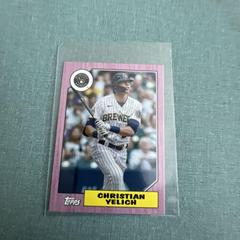 Christian Yelich [Pink] Baseball Cards 2022 Topps Mini 1987 Prices