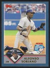 Alfonso Soriano Baseball Cards 2003 Topps Opening Day Prices