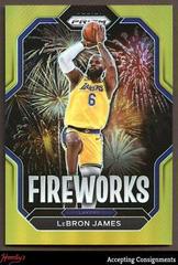 LeBron James [Gold] #10 Basketball Cards 2022 Panini Prizm Fireworks Prices