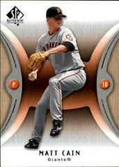 Matt Cain Baseball Cards 2007 SP Authentic Prices