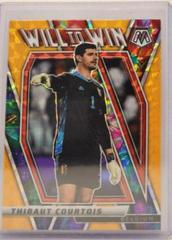 Thibaut Courtois [Orange Fluorescent] Soccer Cards 2021 Panini Mosaic Road to FIFA World Cup Will to Win Prices