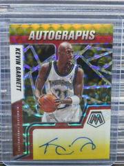 Kevin Garnett [Choice Red Yellow] Basketball Cards 2021 Panini Mosaic Autographs Prices