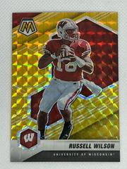 Russell Wilson [Gold] Football Cards 2022 Panini Mosaic Draft Picks Prices