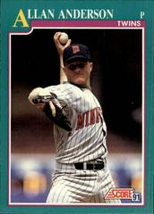 Allan Anderson #135 Baseball Cards 1991 Score Prices