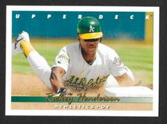 Rickey Henderson [Gold Hologram] Baseball Cards 1993 Upper Deck Prices