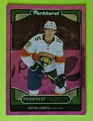Anton Lundell [Purple] Hockey Cards 2021 Parkhurst Prominent Prospects Prices