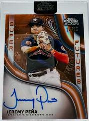 Jeremy Pena [Orange] #SFA-JP Baseball Cards 2023 Topps Chrome Black Super Futures Autographs Prices